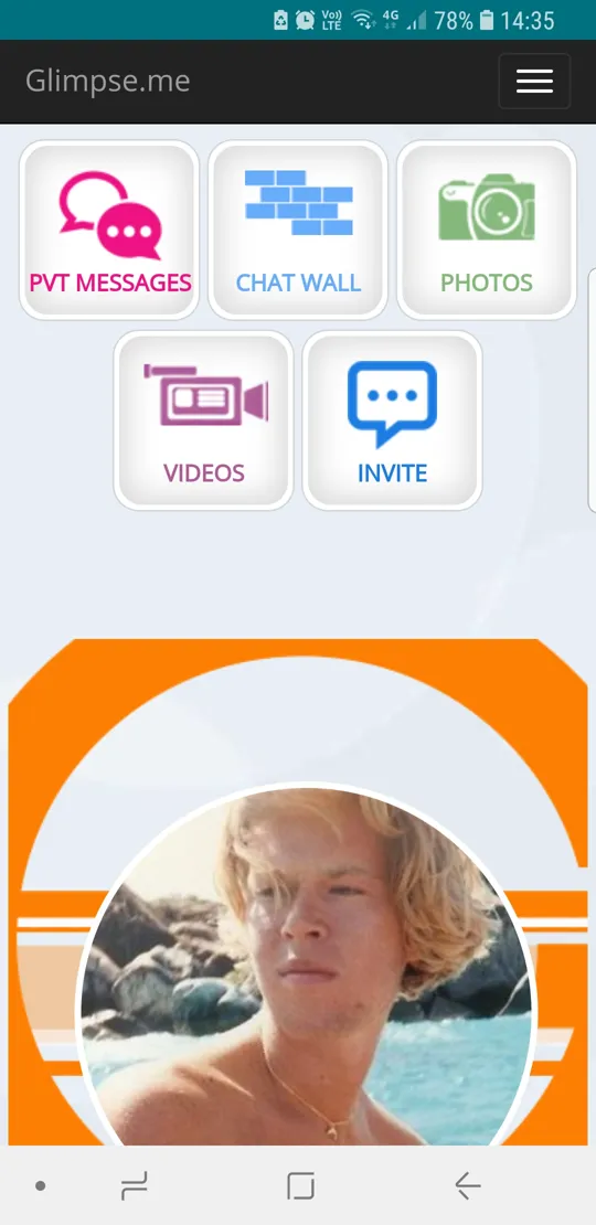 Glimpse.me on mobile